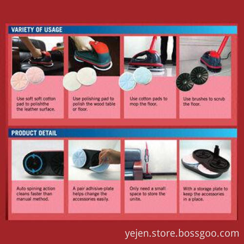Floor Polisher with 110mA Normal Rated Current, Made of ABS Material